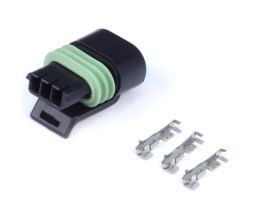 Delphi 3 pin single row flat coil connector plug