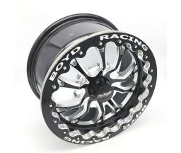 Boyd Coddington Bristol Wheels 15x9 5.25"BS, Gloss Black Machined (SINGLE BEADLOCK)